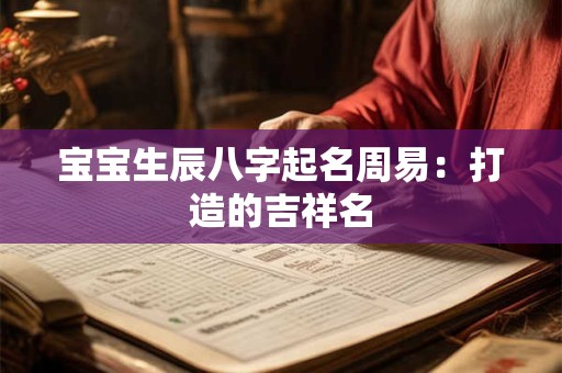 宝宝生辰八字起名周易：打造的吉祥名