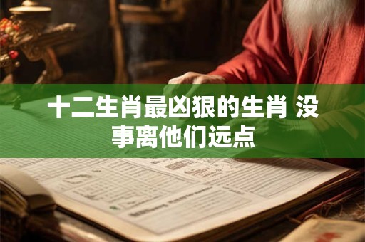 十二生肖最凶狠的生肖 没事离他们远点