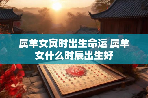 属羊女寅时出生命运 属羊女什么时辰出生好
