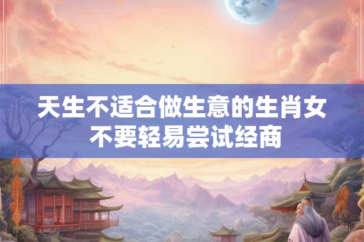 天生不适合做生意的生肖女 不要轻易尝试经商