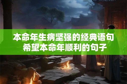 本命年生病坚强的经典语句 希望本命年顺利的句子
