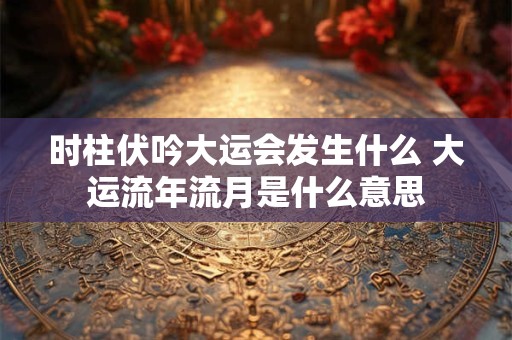 时柱伏吟大运会发生什么 大运流年流月是什么意思