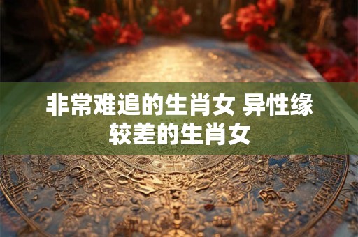 非常难追的生肖女 异性缘较差的生肖女