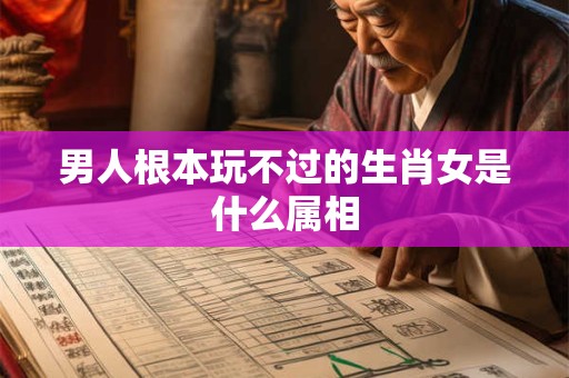 男人根本玩不过的生肖女是什么属相