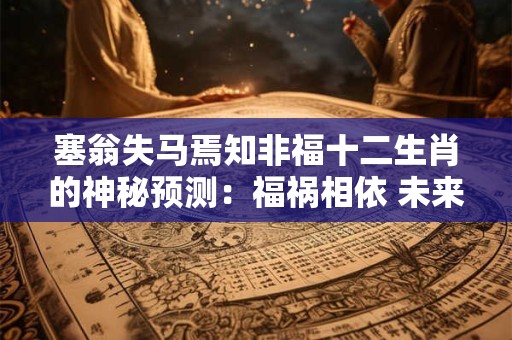 塞翁失马焉知非福十二生肖的神秘预测：福祸相依 未来可期！