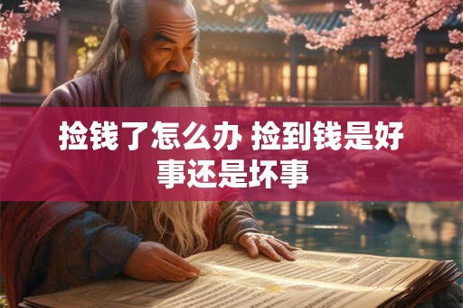 捡钱了怎么办 捡到钱是好事还是坏事