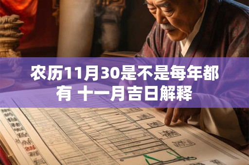 农历11月30是不是每年都有 十一月吉日解释