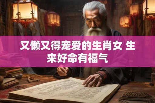 又懒又得宠爱的生肖女 生来好命有福气