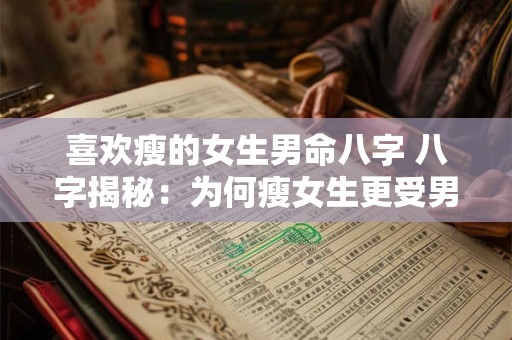 喜欢瘦的女生男命八字 八字揭秘：为何瘦女生更受男性欢迎