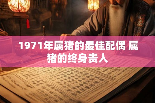 1971年属猪的最佳配偶 属猪的终身贵人