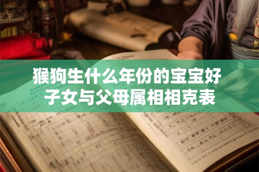 猴狗生什么年份的宝宝好 子女与父母属相相克表