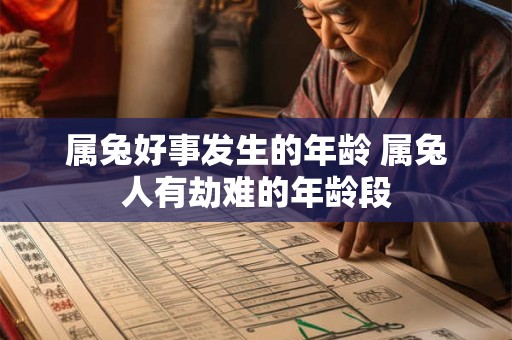属兔好事发生的年龄 属兔人有劫难的年龄段