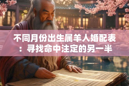 不同月份出生属羊人婚配表：寻找命中注定的另一半