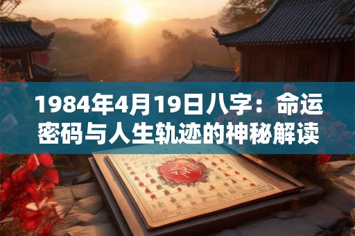 1984年4月19日八字：命运密码与人生轨迹的神秘解读