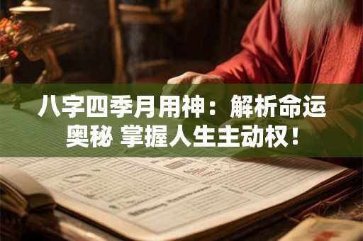 八字四季月用神：解析命运奥秘 掌握人生主动权！