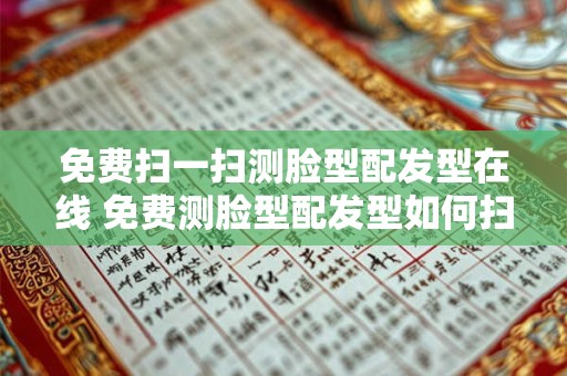 免费扫一扫测脸型配发型在线 免费测脸型配发型如何扫描