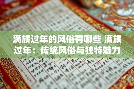 满族过年的风俗有哪些 满族过年：传统风俗与独特魅力的融合