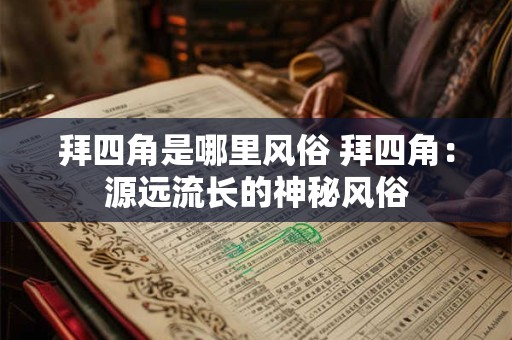 拜四角是哪里风俗 拜四角：源远流长的神秘风俗