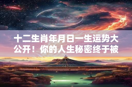 十二生肖年月日一生运势大公开！你的人生秘密终于被揭开！