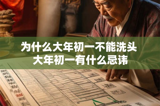 为什么大年初一不能洗头 大年初一有什么忌讳