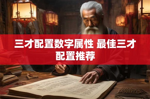 三才配置数字属性 最佳三才配置推荐