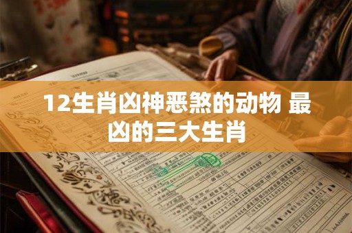12生肖凶神恶煞的动物 最凶的三大生肖