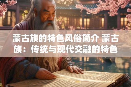 蒙古族的特色风俗简介 蒙古族：传统与现代交融的特色风俗