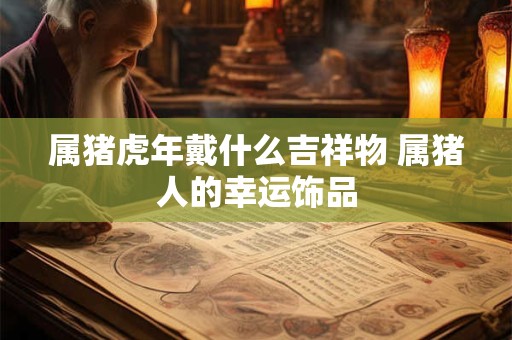 属猪虎年戴什么吉祥物 属猪人的幸运饰品