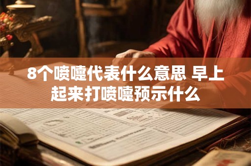 8个喷嚏代表什么意思 早上起来打喷嚏预示什么