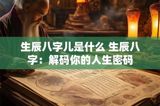 生辰八字儿是什么 生辰八字：解码你的人生密码