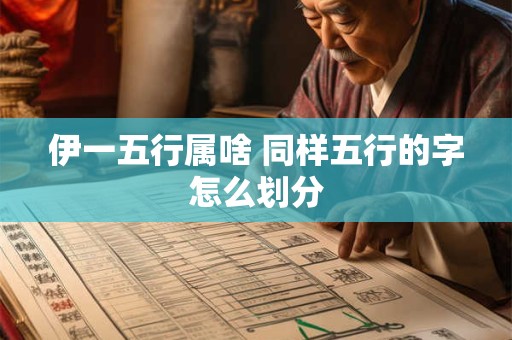 伊一五行属啥 同样五行的字怎么划分