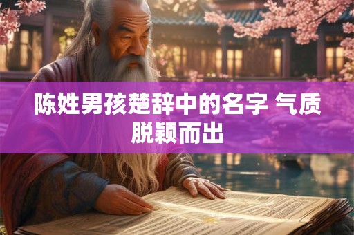 陈姓男孩楚辞中的名字 气质脱颖而出
