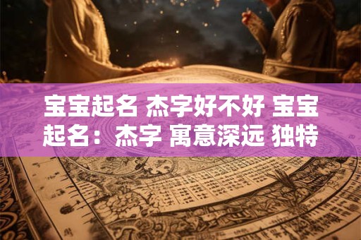 宝宝起名 杰字好不好 宝宝起名：杰字 寓意深远 独特韵味
