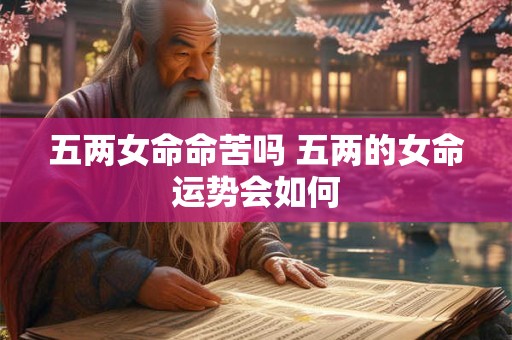 五两女命命苦吗 五两的女命运势会如何