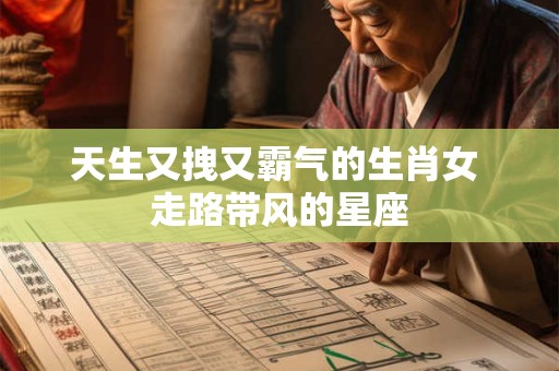 天生又拽又霸气的生肖女 走路带风的星座