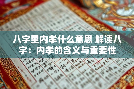 八字里内孝什么意思 解读八字：内孝的含义与重要性