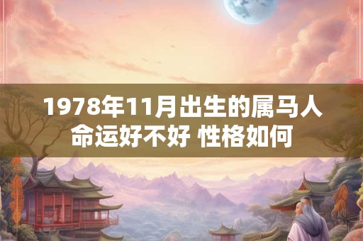 1978年11月出生的属马人命运好不好 性格如何 1978年11月出生的属马人命运好不好 性格如何