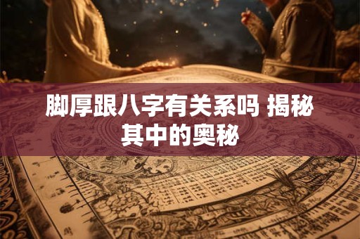 脚厚跟八字有关系吗 揭秘其中的奥秘