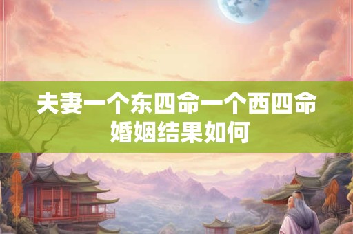 夫妻一个东四命一个西四命 婚姻结果如何