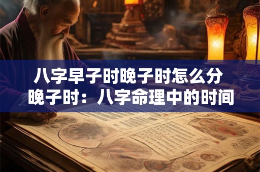 八字早子时晚子时怎么分 晚子时：八字命理中的时间奥秘