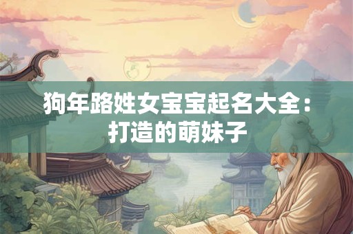 狗年路姓女宝宝起名大全：打造的萌妹子