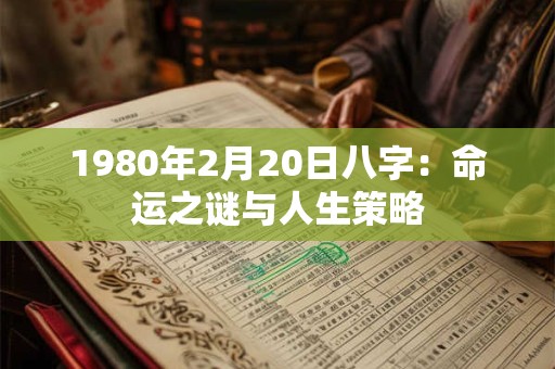 1980年2月20日八字：命运之谜与人生策略