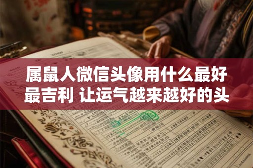 属鼠人微信头像用什么最好最吉利 让运气越来越好的头像