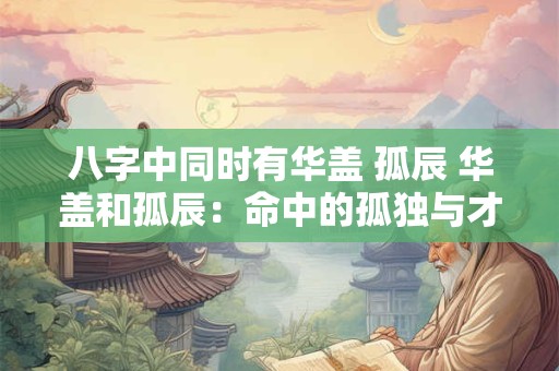 八字中同时有华盖 孤辰 华盖和孤辰：命中的孤独与才华横溢