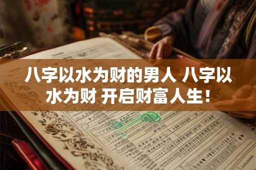 八字以水为财的男人 八字以水为财 开启财富人生！