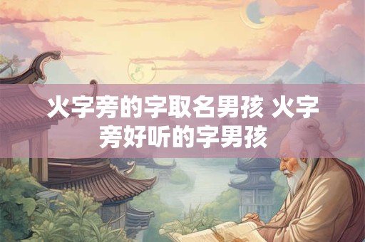 火字旁的字取名男孩 火字旁好听的字男孩
