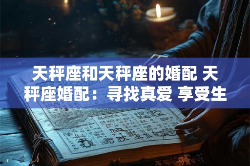 天秤座和天秤座的婚配 天秤座婚配：寻找真爱 享受生活
