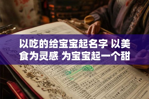 以吃的给宝宝起名字 以美食为灵感 为宝宝起一个甜蜜的名字