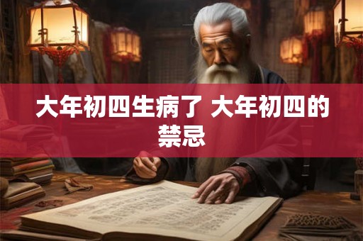 详细阅读:大年初四生病了 大年初四的禁忌 大年初四生病了 大年初四的禁忌