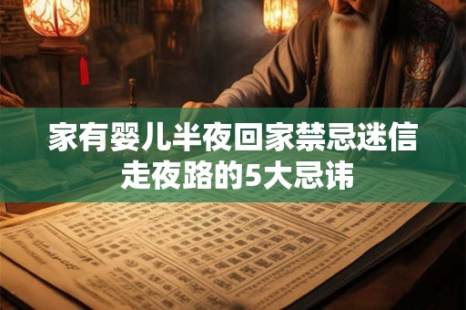 家有婴儿半夜回家禁忌迷信 走夜路的5大忌讳